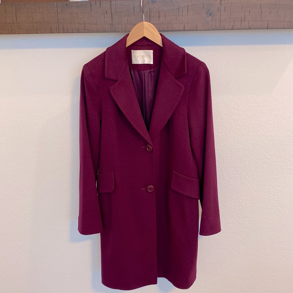 Fleurette Notched 2-Button Wool Jacket